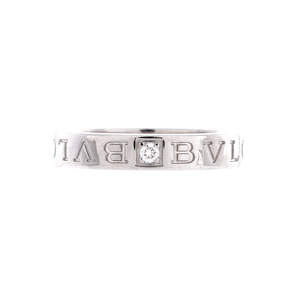 Bvlgari Bvlgari Bvlgari Band Ring 18K White Gold with Diamond